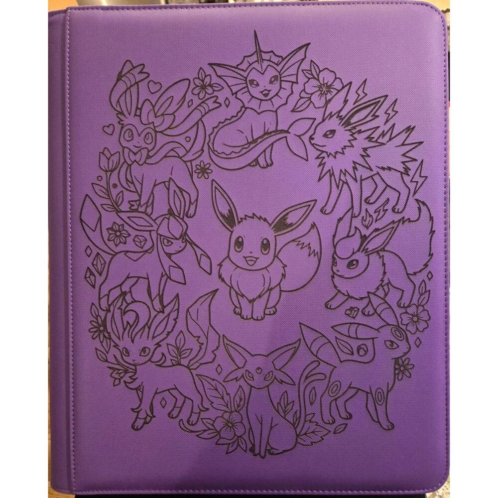 Pokemon Eeveelution Purple Top Loader Binder 3x3 360 Cards